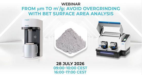 Microtrac webinaari From Microns to m2/g: Avoid Overgrinding with BET Surface Area Analysis